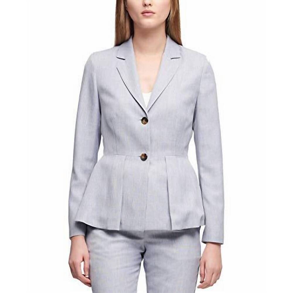 NEW DKNY peplum two button blazer in blue